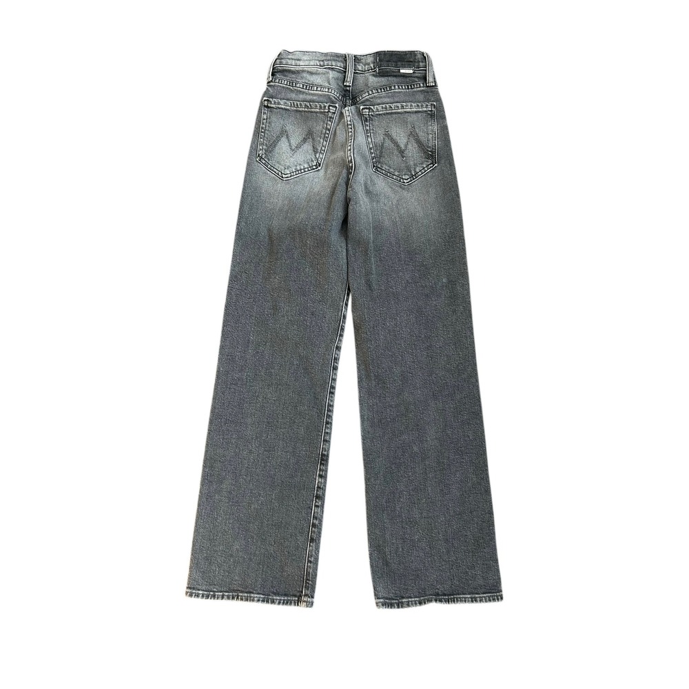 Mother The Rambler Zip Flood Jeans Outta Sight Faded Black Straight Leg Size 23 - Picture 8 of 11